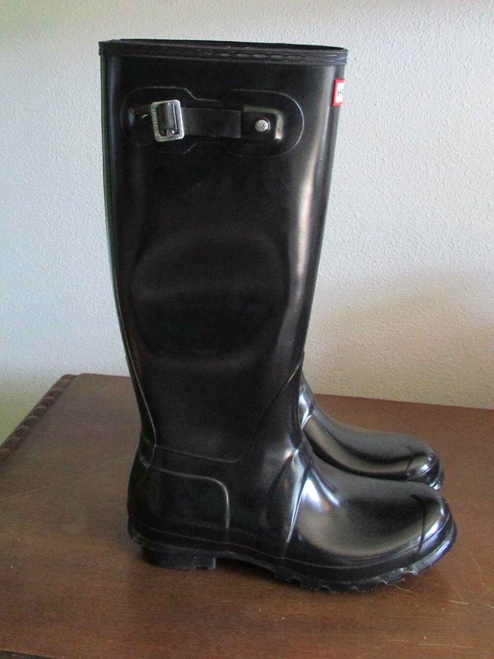 Hunter Rain Boots Original Tall Gloss Black Size 10